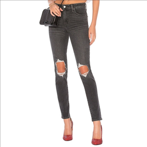 Levi's 721 High Rise Skinny Rugged Black Size 26